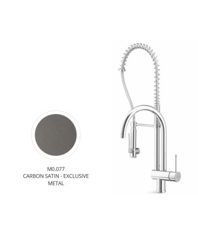 Newform Moony 3155 M0 077 mitigeur avec douchette + bec Exclusive Metal Carbon satin