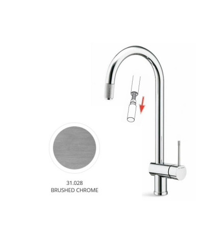Newform Moony 3125 31 mitigeur évier à mousseur extract clook inox