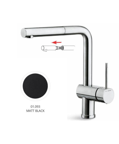 Newform Moony 3110 01 093 mitigeur évier poignée extractible Noir mat