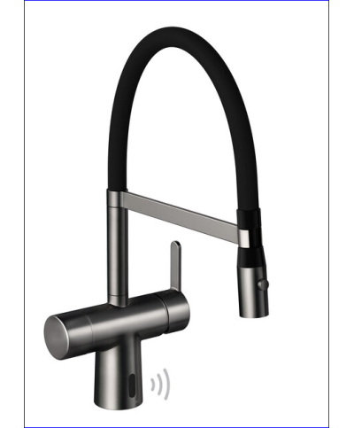 Damixa Silhouet Touchless 7416255 mitigeur évier douchette sur flexible sans contact PVD Graphite