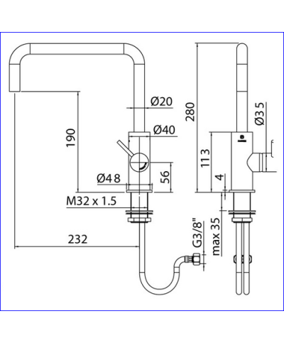Zazzeri Modo 7 Mitigeur evier 69071121A00NFNF nickel phosphore