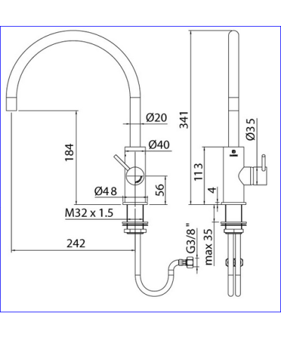Zazzeri Modo 7 Mitigeur evier 69071121AL0NFNF nickel phosphore