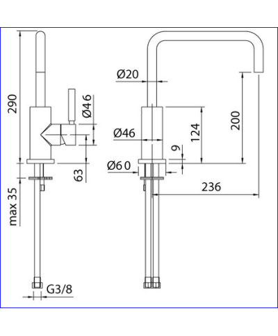 Zazzeri Da-Da 7 Mono Mitigeur évier à bec 47071101A00NFNF nickel PH.JPGosPH.JPGore